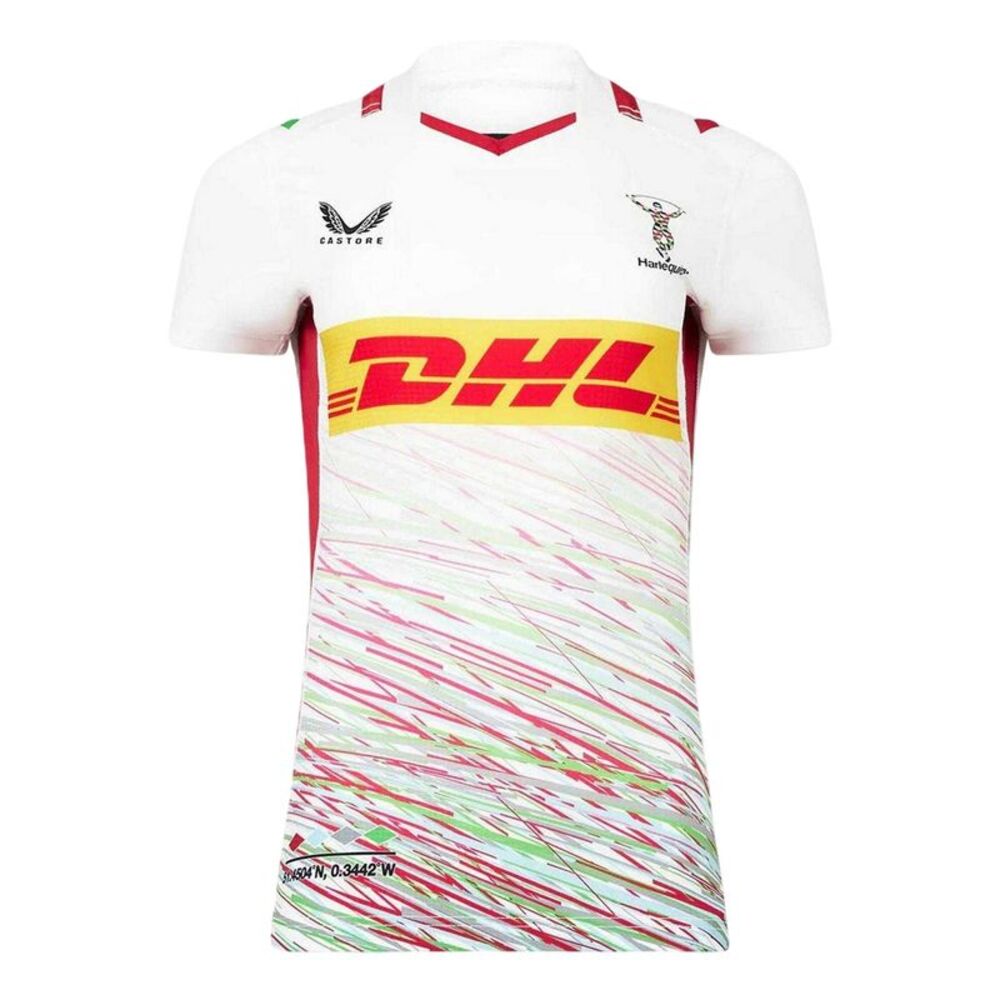 Castore Womens/Ladies Harlequins F.C. Away Jersey / Brilliant White/Jester Red